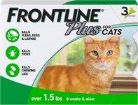 Flea & Tick Spot Treatment for Cats, over 1.5 lbs, 3 Doses (3-mos. supply)