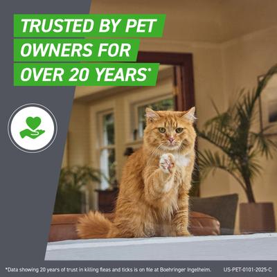 Show full view: Frontline Plus Flea & Tick Spot Treatment for Cats, over 1.5 lbs, 6 Doses (6-mos. supply) slide 4 of 11