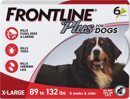 FRONTLINE PLUS Flea & Tick Spot Treatment for Extra Large Dogs, 89