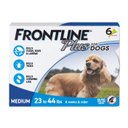 Frontline Plus Flea & Tick Spot Treatment for Medium Dogs, 23-44 lbs, 6 Doses (6-mos. supply)