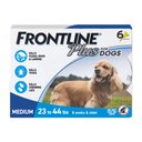 Frontline Plus Flea & Tick Spot Treatment for Medium Dogs, 23-44 lbs, 6 Doses (6-mos. supply)