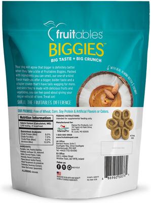 Show full view: Fruitables Biggies with Real Almond Butter & Coconut Dog Treats, 16-oz bag slide 3 of 10
