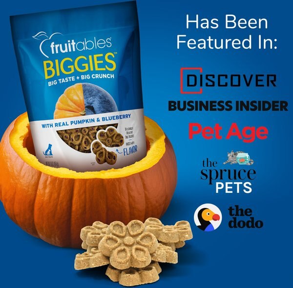 Fruitables Biggies with Real Crispy Bacon & Apple Dog Treats, 16-oz bag