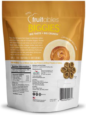 Show full view: Fruitables Biggies with Real Peanut Butter & Banana Dog Treats, 16-oz bag slide 3 of 11