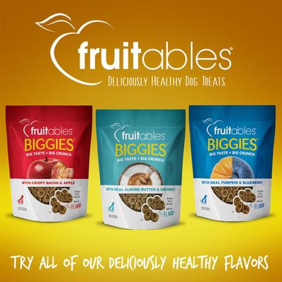 Show full view: Fruitables Biggies with Real Peanut Butter & Banana Dog Treats, 16-oz bag slide 10 of 11