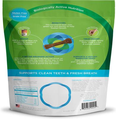 Show full view: Fruitables BioActive Fresh Mouth Grain-Free Medium Dental Dog Treats, 10 count slide 3 of 11