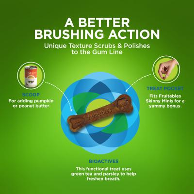 Show full view: Fruitables BioActive Fresh Mouth Grain-Free Small Dental Dog Treats, 15 count slide 4 of 11