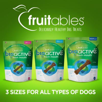 Show full view: Fruitables BioActive Fresh Mouth Grain-Free Small Dental Dog Treats, 15 count slide 9 of 11
