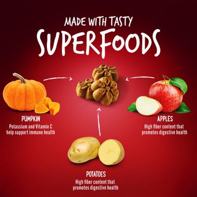 Show full view: Fruitables Crispy Bacon & Apple Flavor Dog Treats, 12-oz bag slide 6 of 13