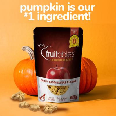 Show full view: Fruitables Crispy Bacon & Apple Flavor Dog Treats, 12-oz bag slide 8 of 13