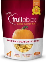 Fruitables Pumpkin & Cranberry Flavor Crunchy Dog Treats, 7-oz bag
