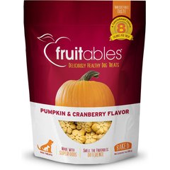Fruitables Pumpkin & Cranberry Flavor Crunchy Dog Treats, 7-oz bag