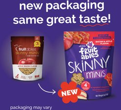 Fruitables Skinny Minis Apple Bacon Flavor Soft & Chewy Dog Treats, 12-oz bag slide 2 of 9