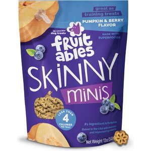 Fruitables Skinny Minis Pumpkin & Berry Flavor Dog Treats, 12-oz bag