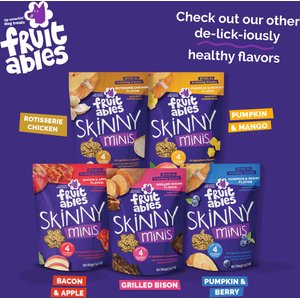 Fruitables Skinny Minis Pumpkin & Berry Flavor Dog Treats, 5-oz bag