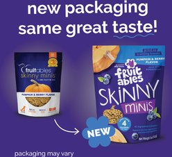 Fruitables Skinny Minis Pumpkin & Berry Flavor Dog Treats, 5-oz bag slide 2 of 9