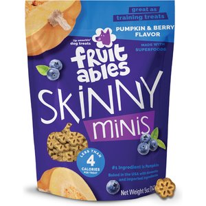 Fruitables Skinny Minis Pumpkin & Berry Flavor Dog Treats, 5-oz bag