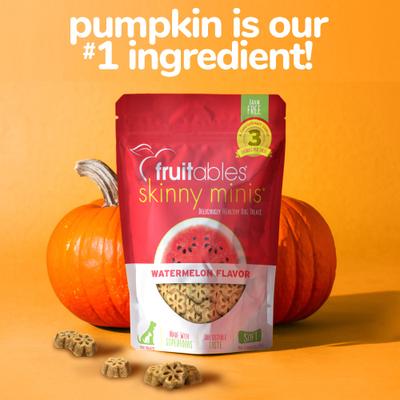 Show full view: Fruitables Skinny Minis Watermelon Flavor Soft & Chewy Dog Treats, 5-oz bag slide 7 of 13