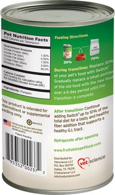 Show full view: Fruitables Switch Pet Food Transition Dog & Cat Supplement, 15-oz, case of 12 slide 4 of 12