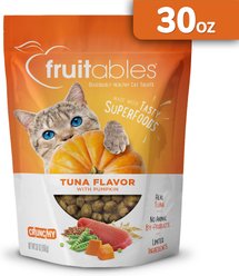 Fruitables Tuna & Pumpkin Flavor Crunchy Cat Treats, 30-oz bag