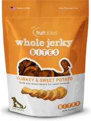 Fruitables Whole Jerky Bites Turkey & Sweet Potato Dog Treats, 5-oz bag