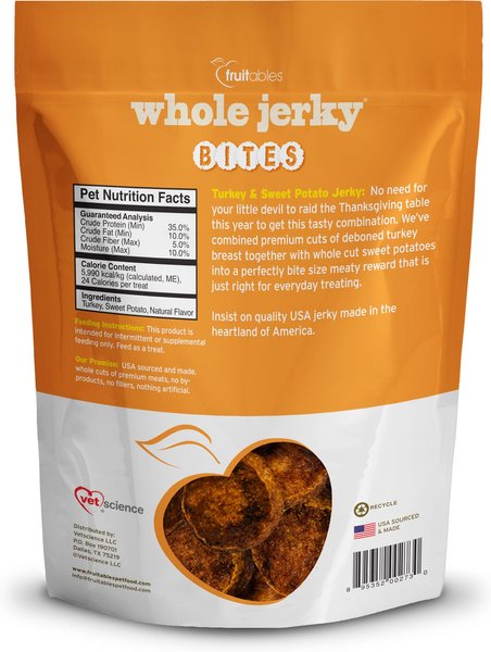 Fruitables Whole Jerky Bites Duck & Sweet Potato Dog Treats
