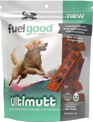 Fuel Good Ultimutt Chicken Recipe with Cranberries & Flaxseed High Protein Soft & Chewy Dog Treats, 8-oz bag slide 1 of 7