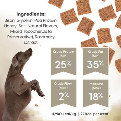 Show full view: Fuel Good Zoomies Bison High Protein Soft & Chewy Dog Treats, 6-oz bag slide 4 of 10