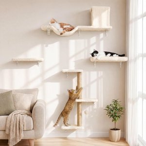 FRISCO Cat Silhouette with Bridge Wall Mounted Cat Wall Shelves