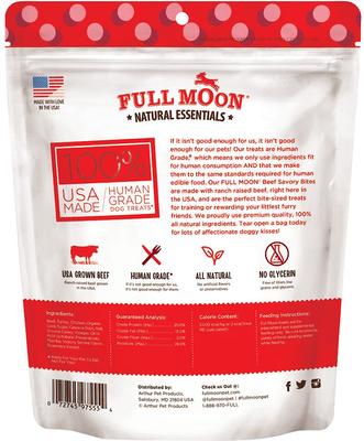 Show full view: Full Moon All Natural Human Grade Beef Savory Bites Dog Treats, 14-oz bag slide 3 of 8