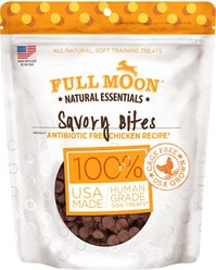 Full Moon All Natural Human Grade Chicken Savory Bites Dog Treats, 16-oz bag