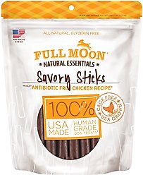Full Moon All Natural Human Grade Chicken Savory Sticks Dog Treats, 24-oz bag