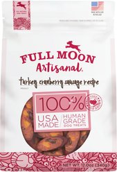 Full Moon Artisanal Turkey Cranberry Sausage Human Grade Adult Soft & Chewy Dog Treats, 12-oz bag