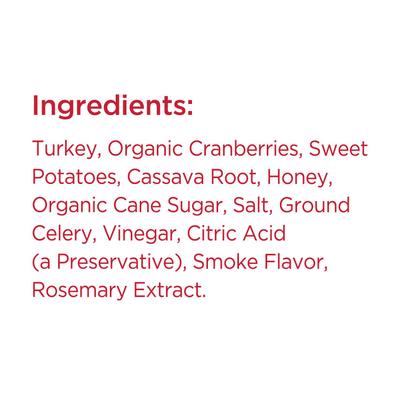 Show full view: Full Moon Artisanal Turkey Cranberry Sausage Human Grade Adult Soft & Chewy Dog Treats, 12-oz bag slide 4 of 6