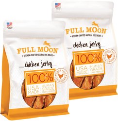 Full Moon Chicken Jerky Human-Grade Dog Treats, 24-oz bag, bundle of 2