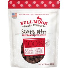 Full Moon All Natural Human Grade Beef Savory Bites Dog Treats, 8-oz bag