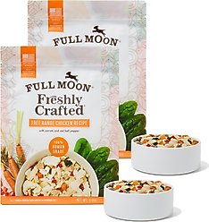 Full Moon Freshly Crafted Free Range Chicken Recipe Grain-Free Adult Frozen Dog Food, 4-lb bag, bundle of 2
