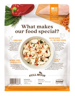 Show full view: Full Moon Freshly Crafted Free Range Chicken Recipe Grain-Free Adult Frozen Dog Food, 16-lb bundle slide 3 of 10