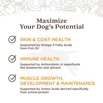 Show full view: Full Moon Freshly Crafted Free Range Chicken Recipe Grain-Free Adult Frozen Dog Food, 4-lb bag slide 6 of 10