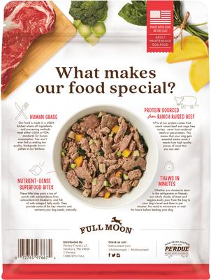 Show full view: Full Moon Freshly Crafted Homestead Turkey Recipe + Free Range Chicken Recipe + Ranch Raised Beef Recipe Grain-Free Adult Frozen Dog Food, 4-lb bags slide 9 of 10