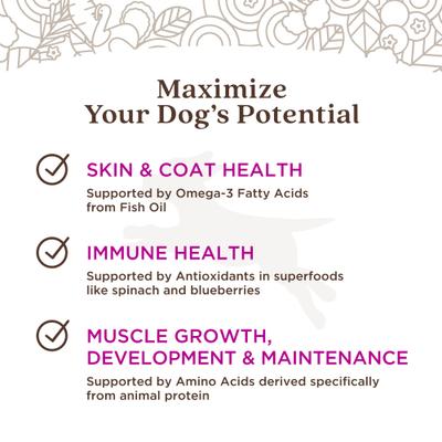 Show full view: Full Moon Freshly Crafted Homestead Turkey Recipe Grain-Free Adult Frozen Dog Food, 4-lb bag slide 6 of 10