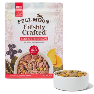 Full Moon Freshly Crafted Ranch Raised Beef Recipe Grain-Free Adult Frozen Dog Food, 4-lb bag