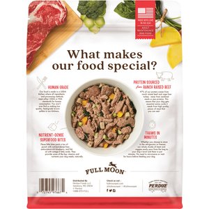 Full Moon Freshly Crafted Ranch Raised Beef Recipe Grain-Free Adult Frozen Dog Food, 4-lb bag