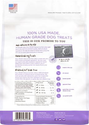 Show full view: Full Moon Natural Cuts Sliced Pork Jerky Human-Grade Dog Treats, 10-oz bag slide 3 of 8