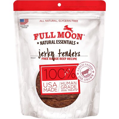 Full Moon Full Moon Natural Essentials Jerky Tenders Beef Recipe Human-Grade Dog Treats, 24-oz bag