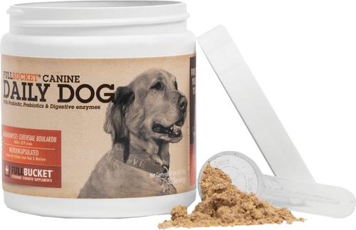 Show full view: FullBucket Health Daily Probiotic Peanut Butter Flavored Powder Supplement for Dogs, 30 count slide 1 of 5