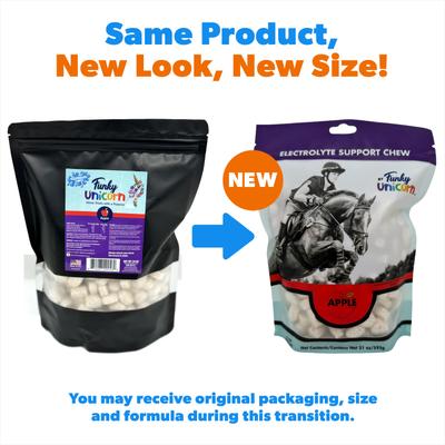 Show full view: Funky Unicorn Apple Electrolyte Cubes Horse Supplement, 21-oz pouch slide 2 of 5
