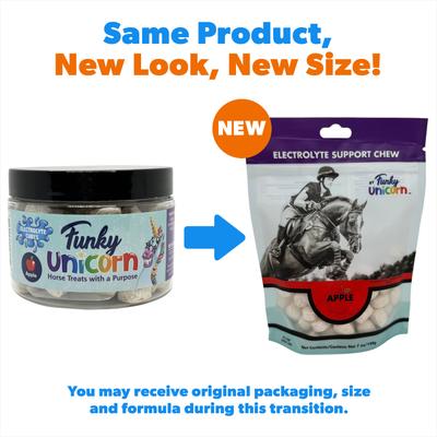Show full view: Funky Unicorn Apple Electrolyte Cubes Horse Supplement, 7-oz pouch slide 2 of 7