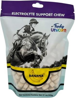 Show full view: Funky Unicorn Banana Electrolyte Cubes Horse Supplement, 21-oz pouch slide 1 of 8