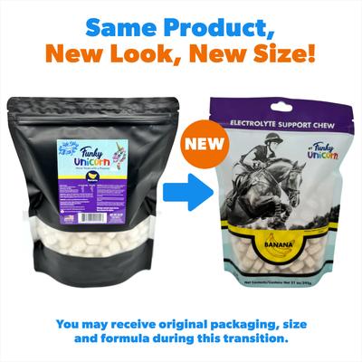 Show full view: Funky Unicorn Banana Electrolyte Cubes Horse Supplement, 21-oz pouch slide 2 of 8